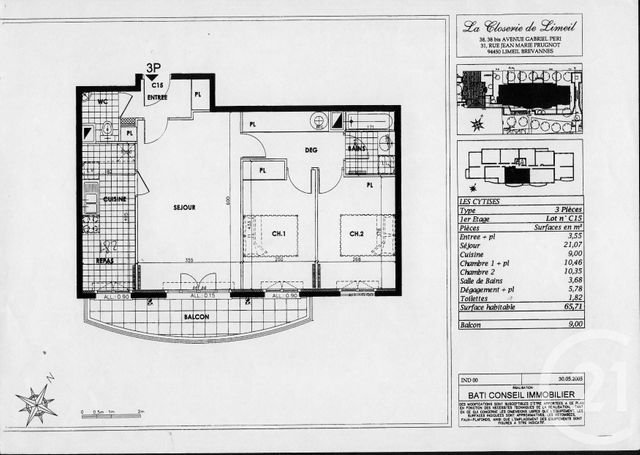 appartement - LIMEIL BREVANNES - 94